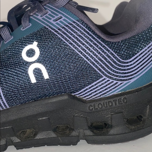 On Cloud Go Blue & Black Women’s Glacier Running Shoe - Picture 4 of 11